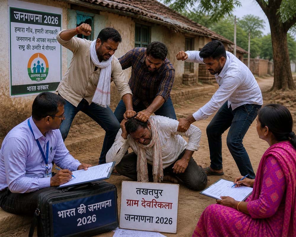 न्यायधानी बिलासपुर में जनगणना दल पर फिर हमला — बिल्हा के बाद तखतपुर के देवरीकला में कोटवार की बेरहमी से पिटाई
