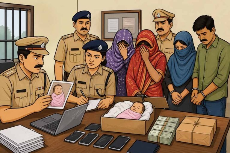 नवजात बच्ची की खरीद-फरोख्त के नेटवर्क का पर्दाफाश