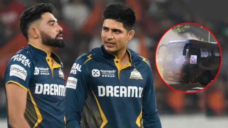 गुजरात टाइटन्स पर टूटा मुसीबतों का पहाड़! IPL फाइनल हारने के बाद टीम बस में लगी आग, मचा हड़कंप