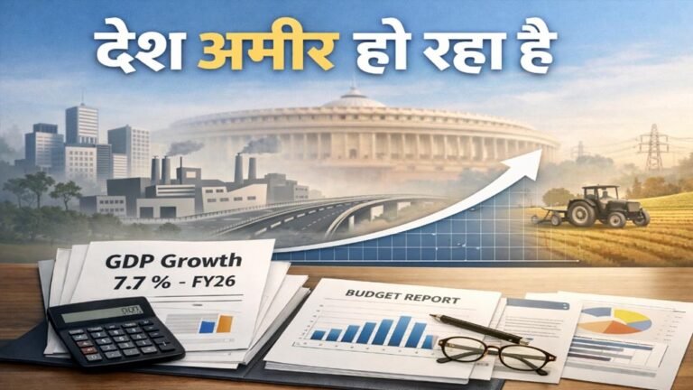 GDP में शानदार उछाल: चौथी तिमाही के दम पर FY26 में 7.7% की वृद्धि, FY27 में 6.6% ग्रोथ का अनुमान
