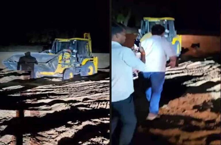रात के अंधेरे में चल रहा था रेत का कारोबार, विधायक ने मौके पर पहुंचकर खोली पोल