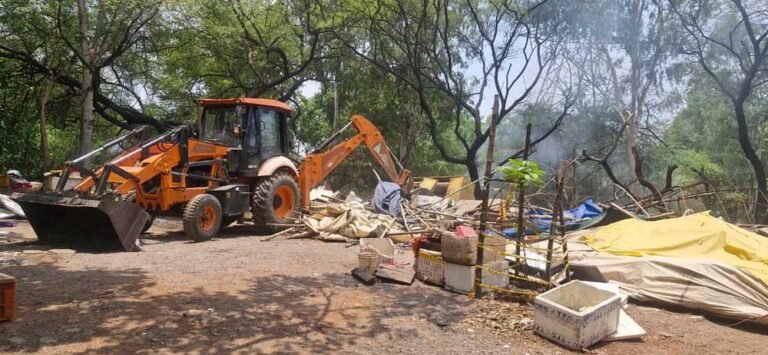 अतिक्रमणकारियों पर चला बुलडोजर, शासकीय भूमि को कराया गया खाली