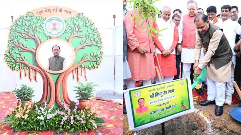 छत्तीसगढ़ विधानसभा में ‘एक पेड़ मां के नाम 3.0’ अभियान की गूंज, मुख्यमंत्री विष्णुदेव साय और डॉ. रमन सिंह ने किया पौधरोपण