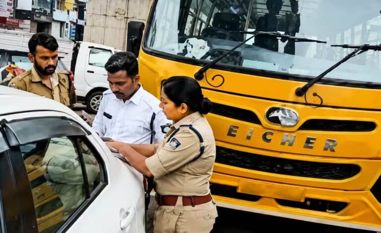 स्कूली बच्चों की सुरक्षा पर बड़ा अभियान, भोपाल में नियम तोड़ने वाली 40 स्कूल बसों के कटे चालान