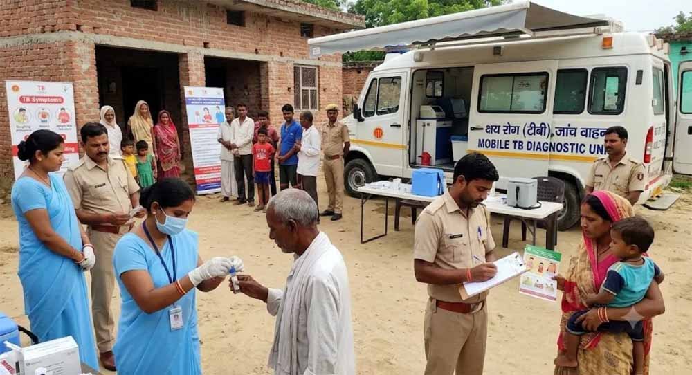 टीबी उन्मूलन अभियान: 42 स्वास्थ्य शिविरों में 5,890 डिजिटल एक्स-रे और 538 बलगम जांच