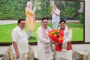 नर्मदा परियोजनाओं संबंधी मुद्दों पर हुई उच्चस्तरीय बैठक