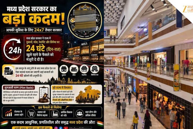 मध्य प्रदेश में नाइट लाइफ को बढ़ावा, 24 घंटे खुल सकेंगे मॉल-होटल और दुकानें; कर्मचारियों के लिए बड़ा नियम