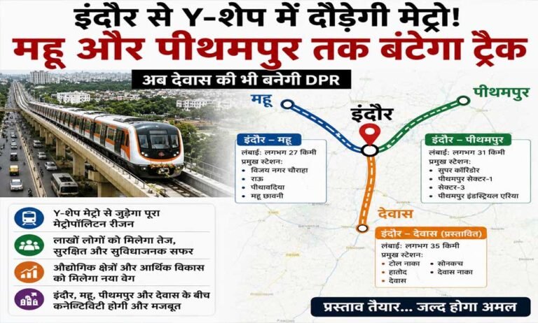 इंदौर मेट्रो का बड़ा विस्तार प्लान! AB रोड से दो दिशाओं में जाएगी ट्रेन, जुड़ेगा पूरा मेट्रोपॉलिटन रीजन
