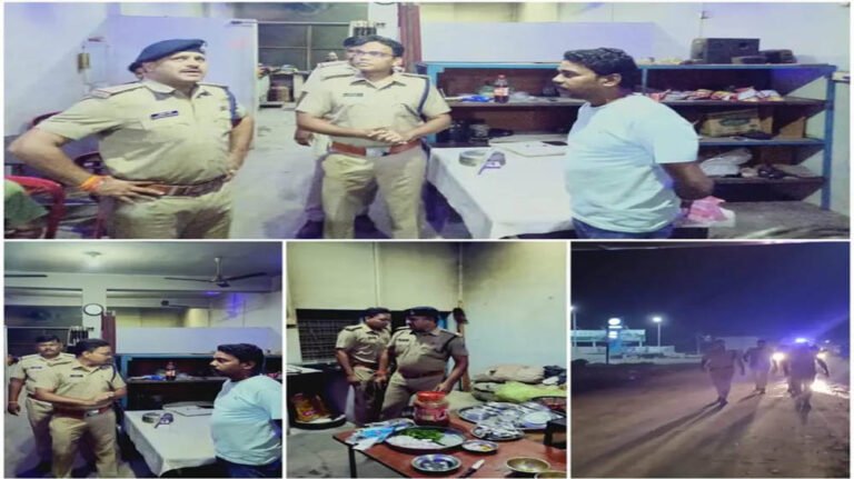 होटल-ढाबों व संदिग्धों की हुई सघन चेकिंग, विजयराघवगढ़ में पुलिस ने की पैदल पेट्रोलिंग, सुरक्षा व्यवस्था को लेकर चौकसी