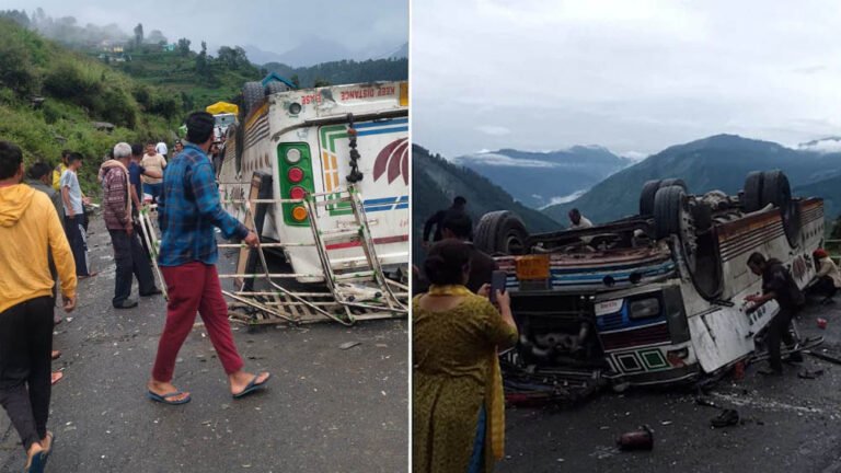 Chamba Bus Accident: अचानक पहाड़ी से नीचे सड़क पर गिरी बस, हादसे में 7 की मौत और कई घायल