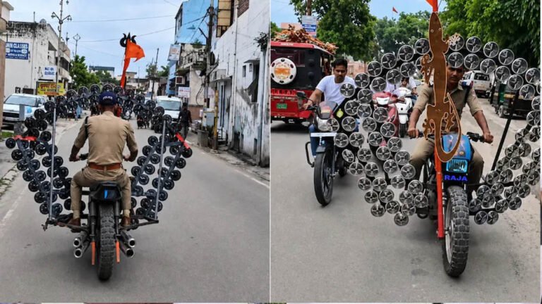 500 हॉर्न वाली बाइक देख पुलिस भी रह गई हैरान, तुरंत लिया एक्शन; Video वायरल
