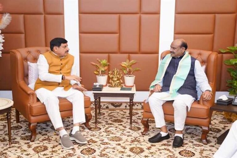 मुख्यमंत्री डॉ. यादव ने लोकसभा अध्यक्ष  बिरला से की सौजन्य भेंट