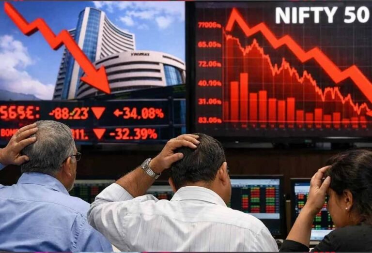 तूफानी तेजी के बाद शेयर बाजार में अचानक क्रैश, दिन के हाई से 1300 अंक फिसला सेंसेक्स