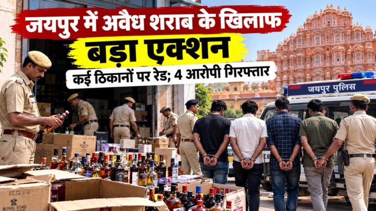 मालवीय नगर से रामनगर तक छापेमारी, कार और मकान से 80 बोतल अवैध शराब बरामद