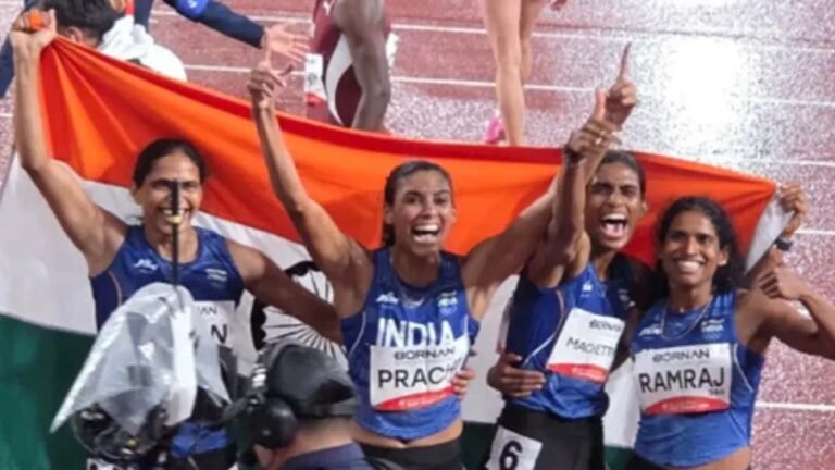 नारी शक्ति का कमाल, 4×400 रिले में भारत को गोल्ड; पदकों का अर्धशतक पूरा