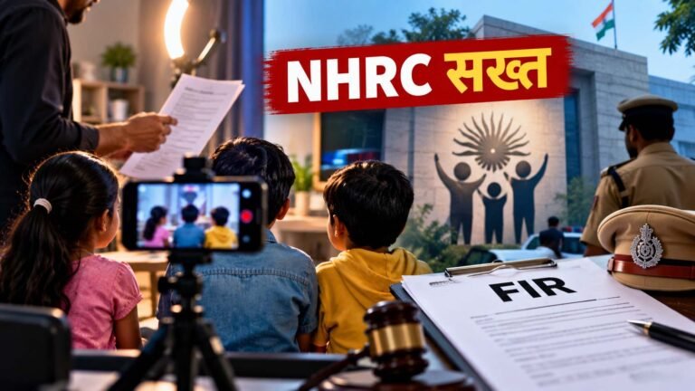 नाबालिगों से स्क्रिप्टेड वीडियो बनवाने पर NHRC सख्त, FIR के निर्देश