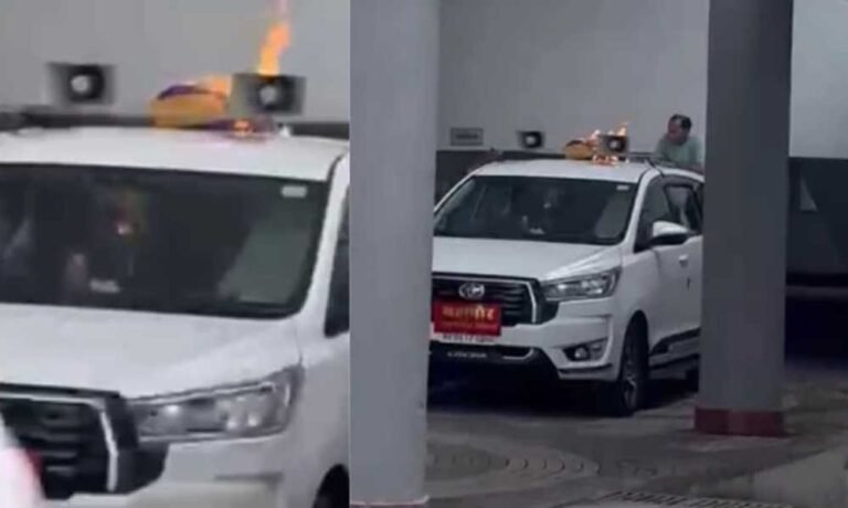 महापौर की गाड़ी के ऊपर जलाए कागज, आग लगाने की कोशिश से भोपाल नगर निगम में मचा बवाल
