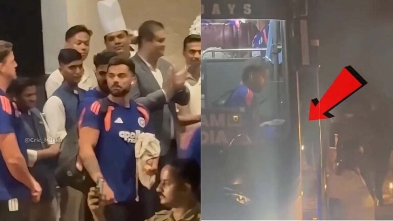 रोहित शर्मा बस की सीढ़ियों से गिरे, सपोर्ट स्टाफ ने तुरंत संभाला; चोट की पुष्टि नहीं