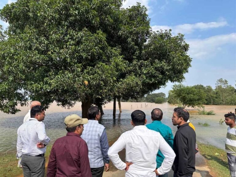 घोटिया और नारायणपाल पहुंचकर देखी बाढ़ की स्थिति, राहत एवं बचाव कार्यों में किसी तरह की कमी नहीं होने के दिए निर्देश
