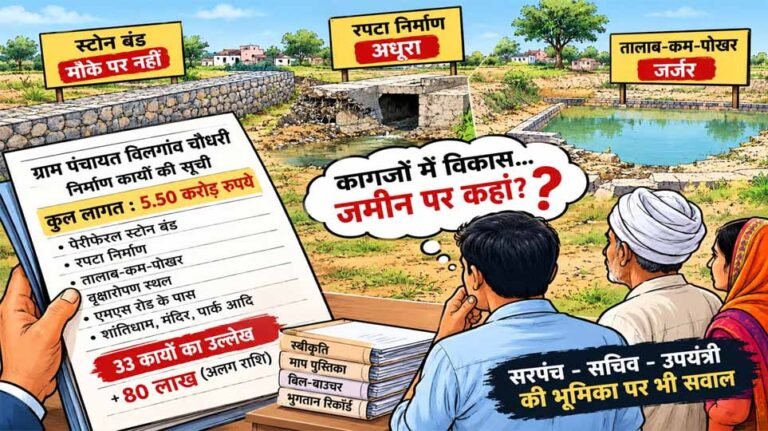5.50 करोड़ के निर्माण कार्यों की सूची तैयार, विलगांव चौधरी में जमीन पर काम की प्रगति पर नजर