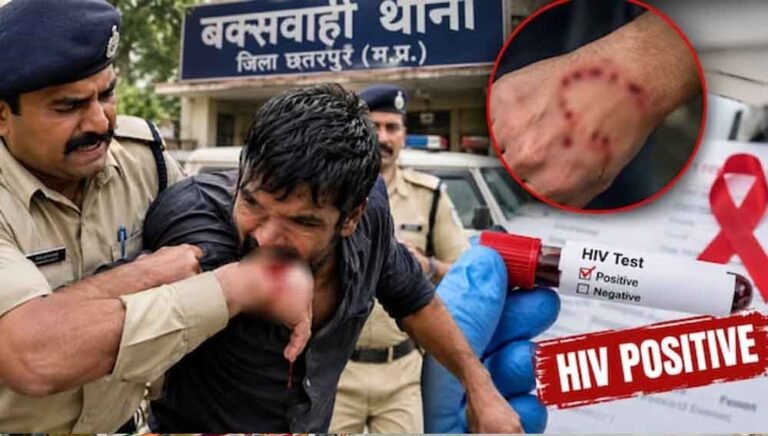 गिरफ्तारी से बचने के लिए आरोपी ने पुलिसकर्मी के हाथ पर काटा, HIV संक्रमण की पुष्टि