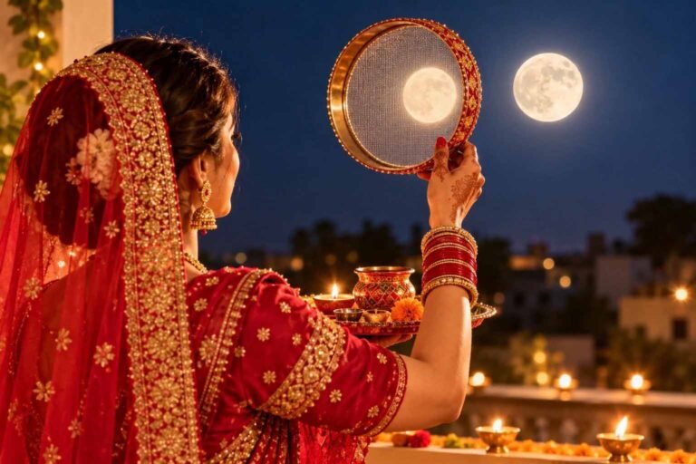 करवा चौथ 2026: पति की लंबी उम्र के लिए आज महिलाएं रखेंगी व्रत, जानें पूजा विधि और चांद निकलने का समय