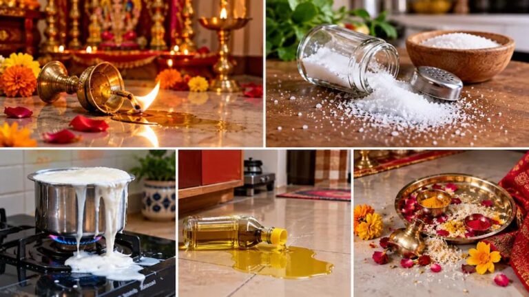 Vastu Tips: हाथ से दीया, नमक या दूध गिरना क्यों माना जाता है अशुभ? जानें मान्यताएं