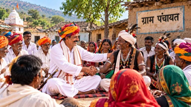 बांसवाड़ा के गांव में अनोखी परंपरा, राजपूत-आदिवासी समाज मिलकर चुनते हैं वार्ड पंच
