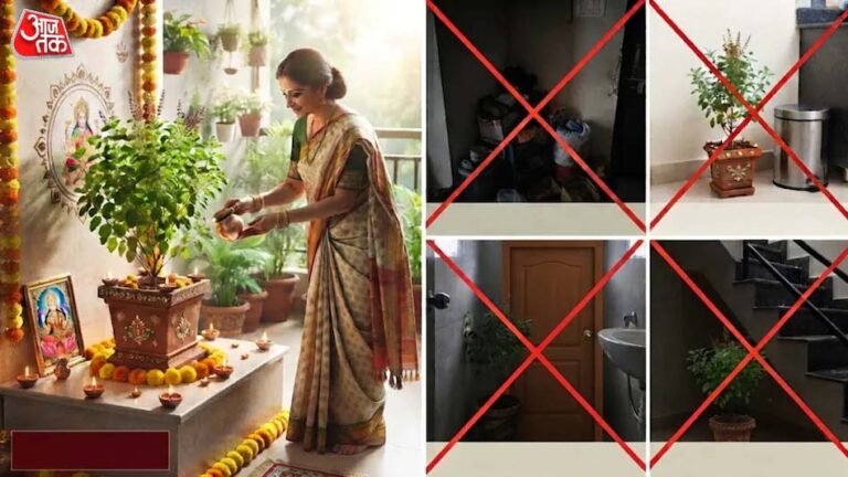 तुलसी का पौधा घर की इन 7 जगहों पर भूलकर भी न रखें, वास्तु में माना जाता है अशुभ
