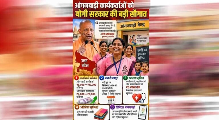 योगी सरकार का आंगनबाड़ी कार्यकर्ताओं को तोहफा, अब हर साल मिलेंगी 3 साड़ियां