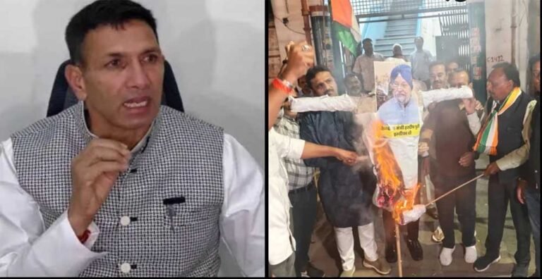 हरदीप पुरी की उम्मीदवारी पर सियासी संग्राम तेज, कांग्रेस ने भाजपा के खिलाफ किया प्रदर्शन